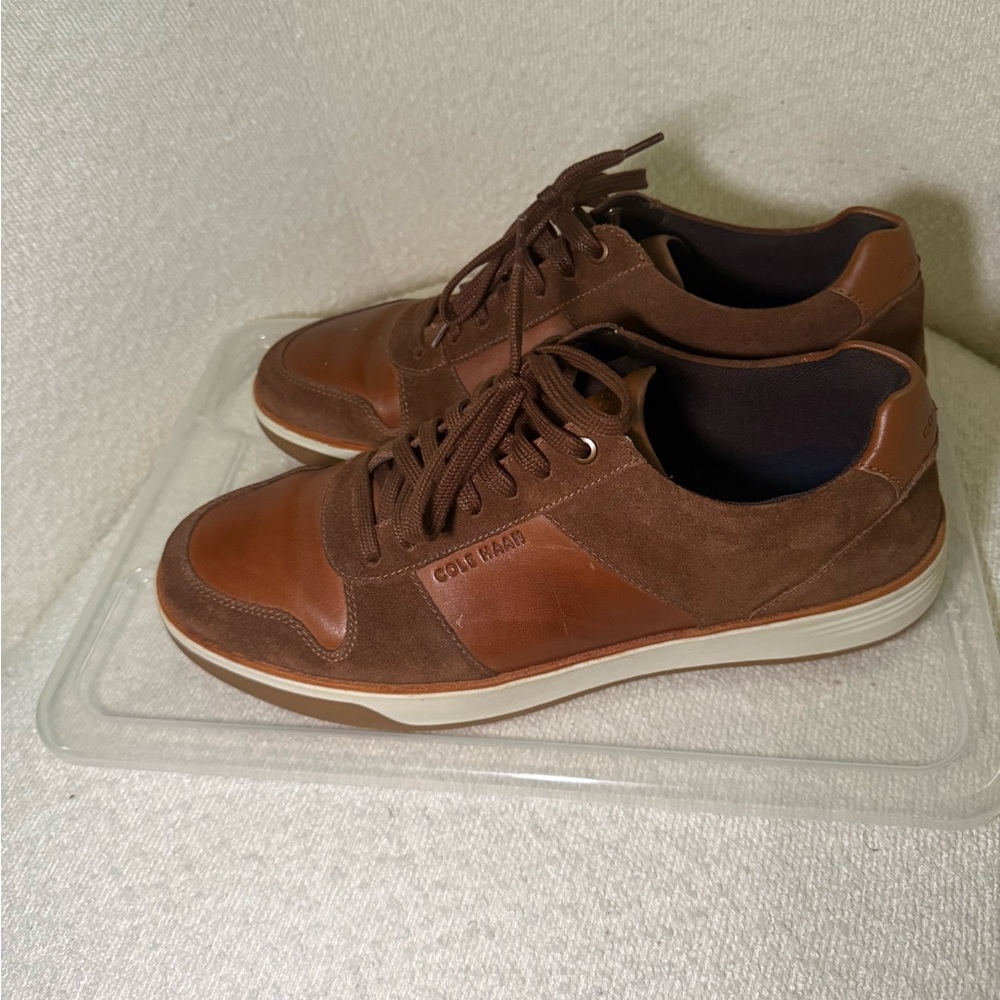 Cole Haan Men’s Brown Leather & Suede Sneakers